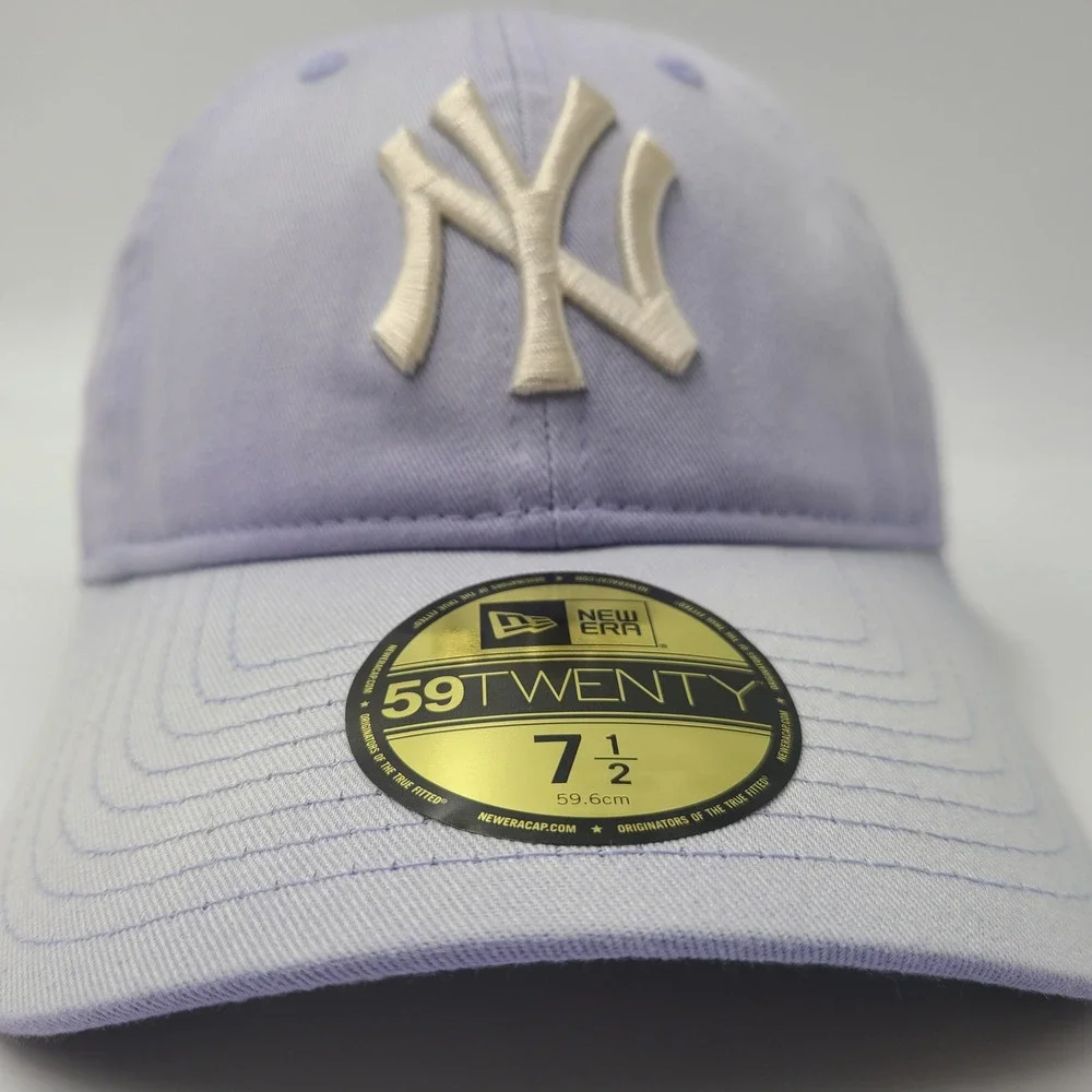New York Yankees Hat Fitted 7 1/2 New Era 59Twenty Purple Faded MLB Baseball Men